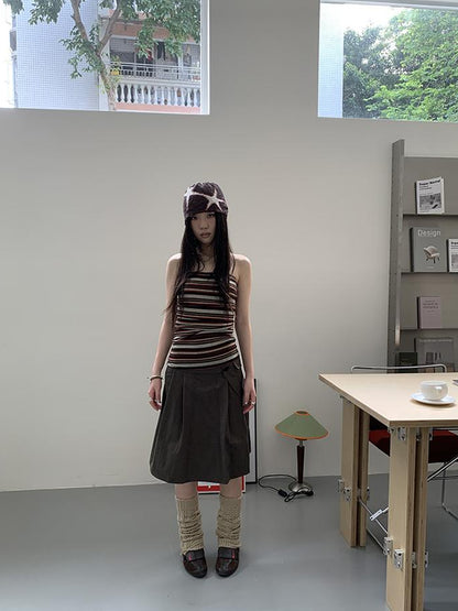 Updateang project Bohemian Stripe Brown Tube Top