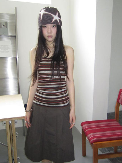 Updateang project Bohemian Stripe Brown Tube Top