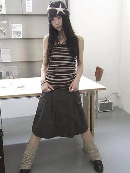 Updateang project Bohemian Stripe Brown Tube Top