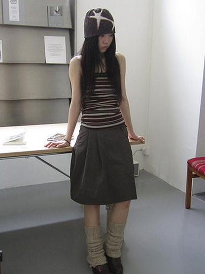 Updateang project Bohemian Stripe Brown Tube Top