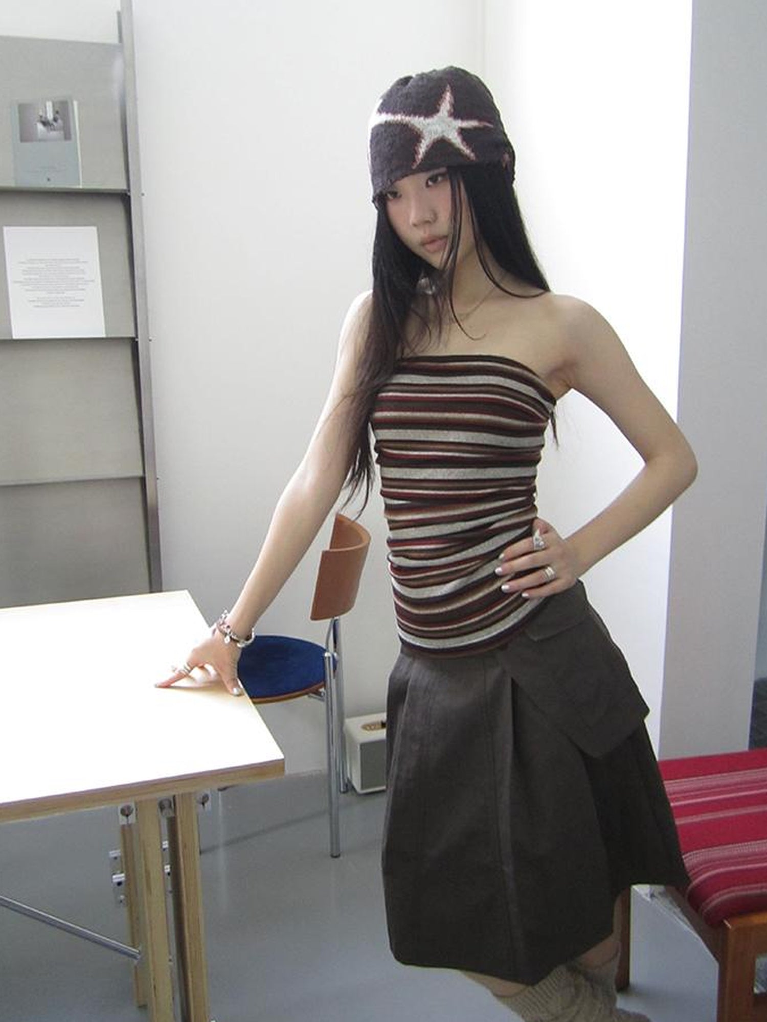 Updateang project Bohemian Stripe Brown Tube Top