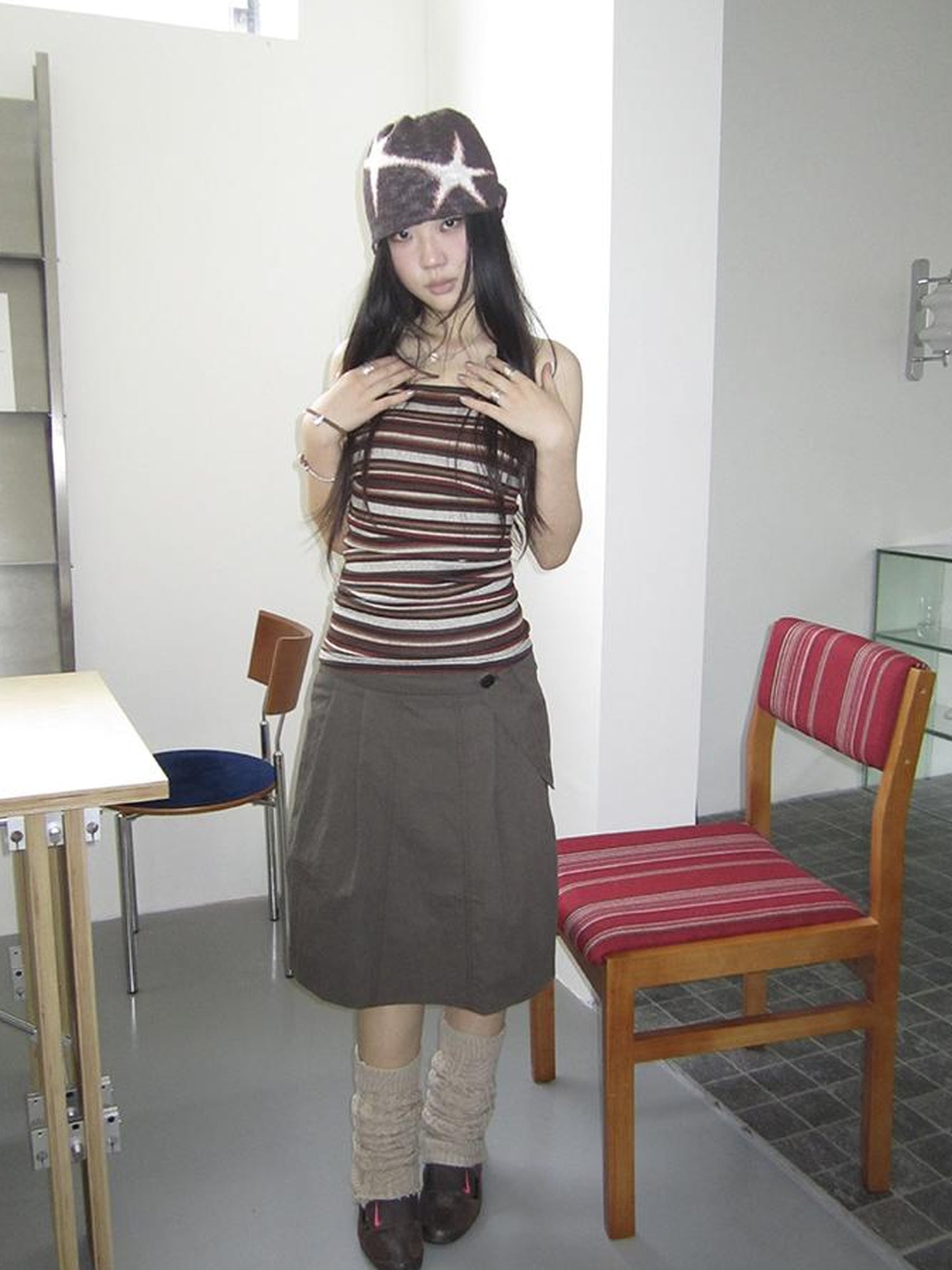 Updateang project Bohemian Stripe Brown Tube Top