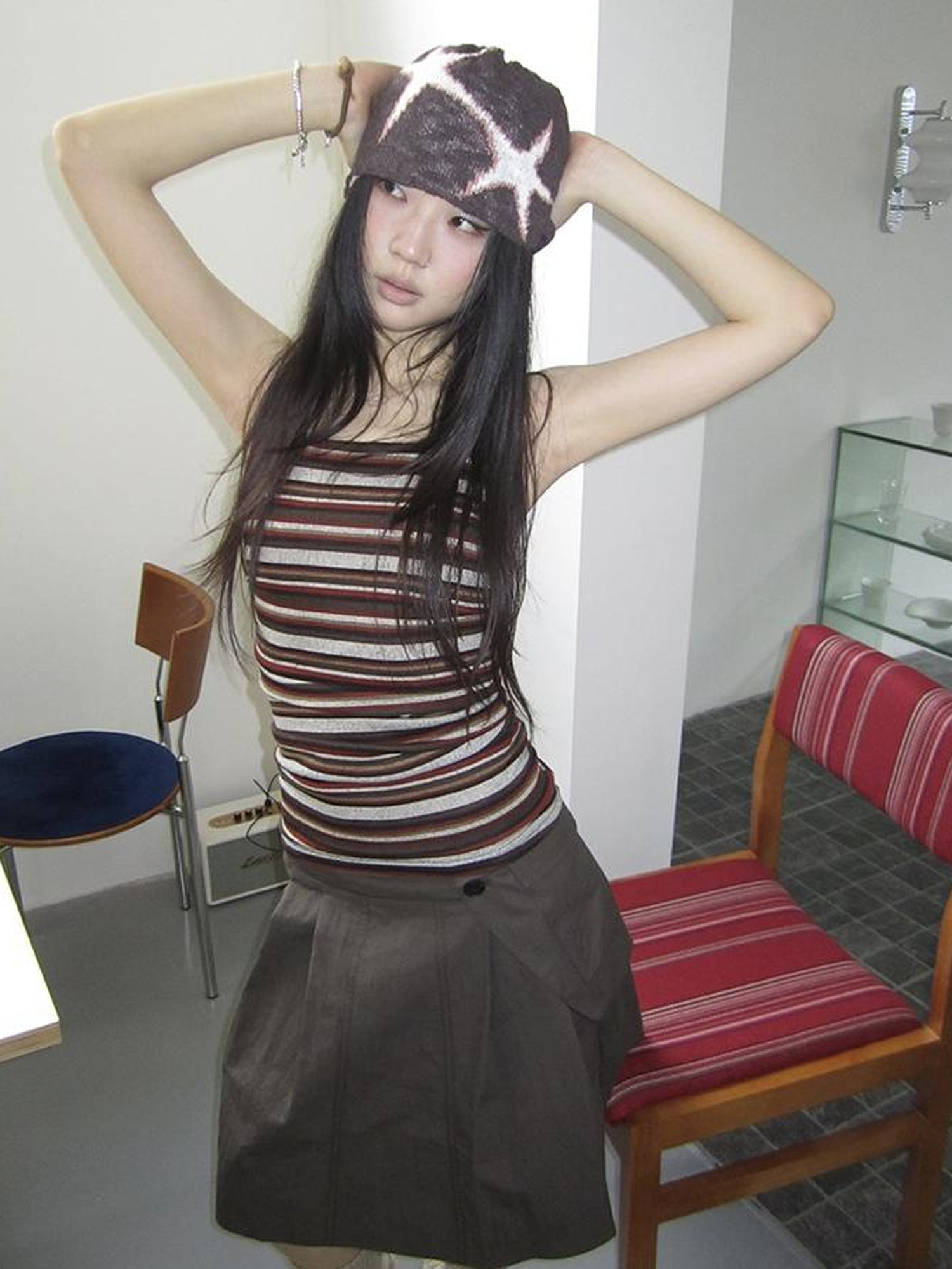 Updateang project Bohemian Stripe Brown Tube Top