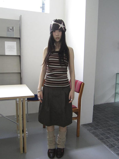 Updateang project Bohemian Stripe Brown Tube Top