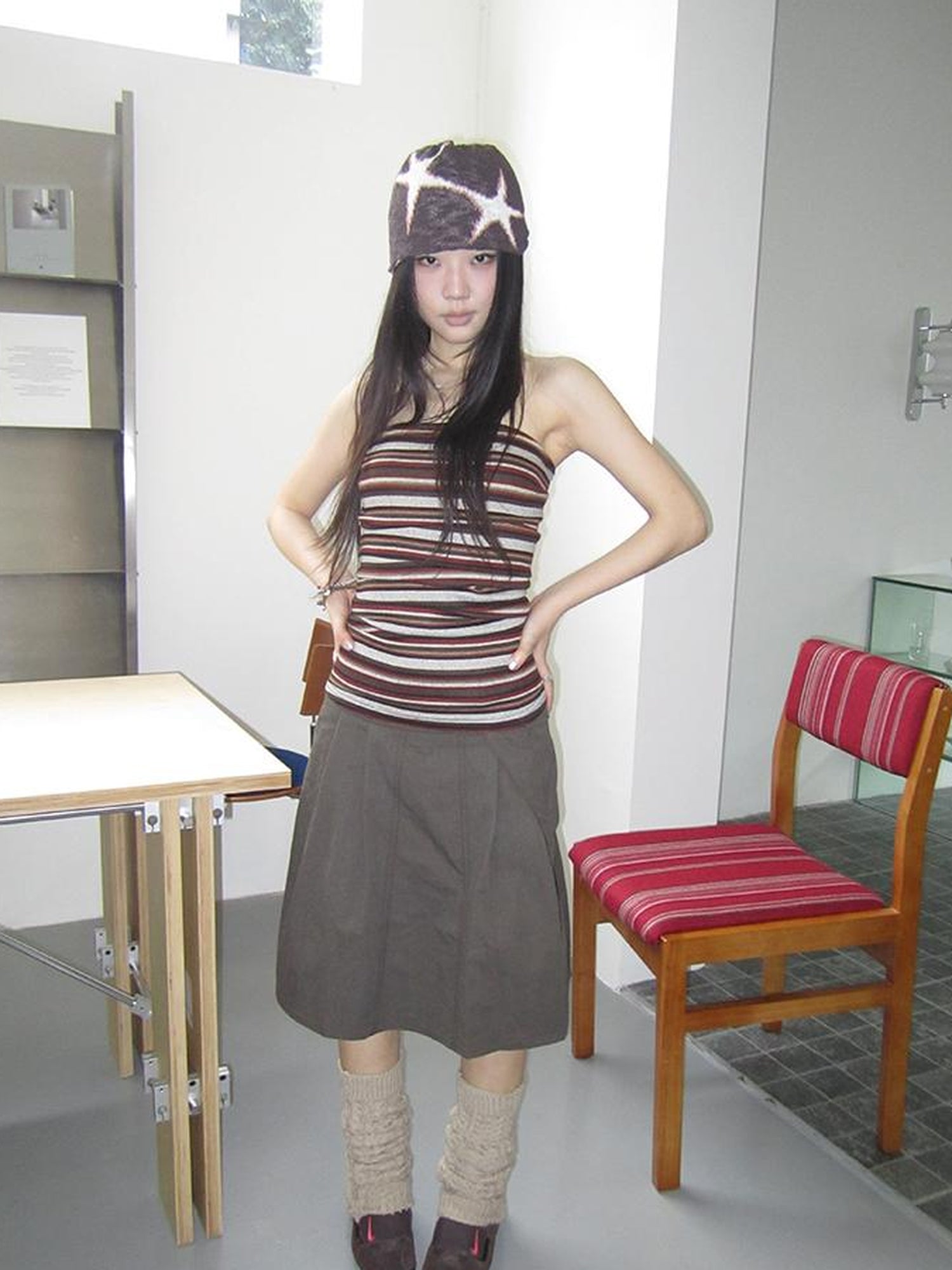 Updateang project Bohemian Stripe Brown Tube Top