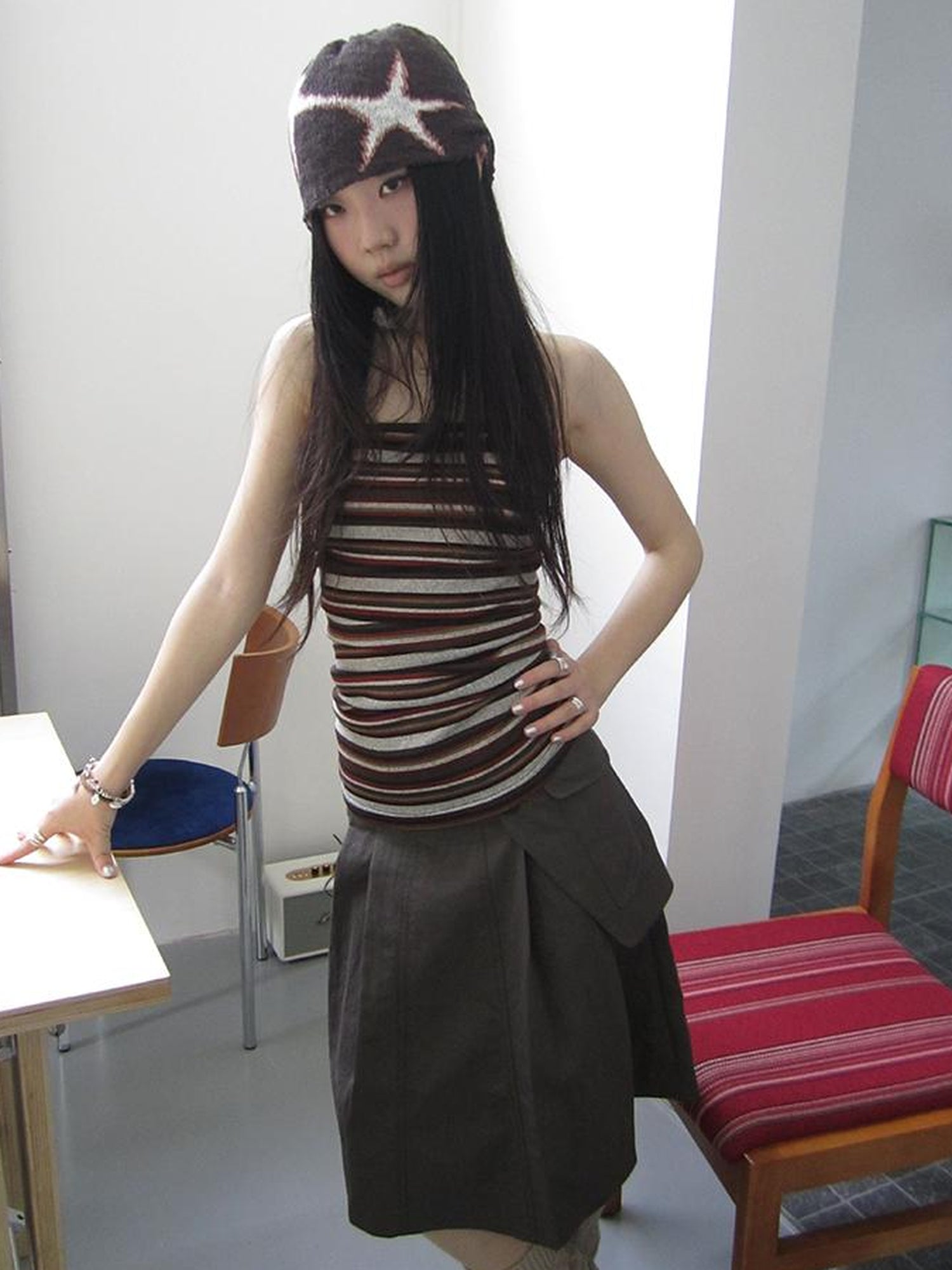 Updateang project Bohemian Stripe Brown Tube Top