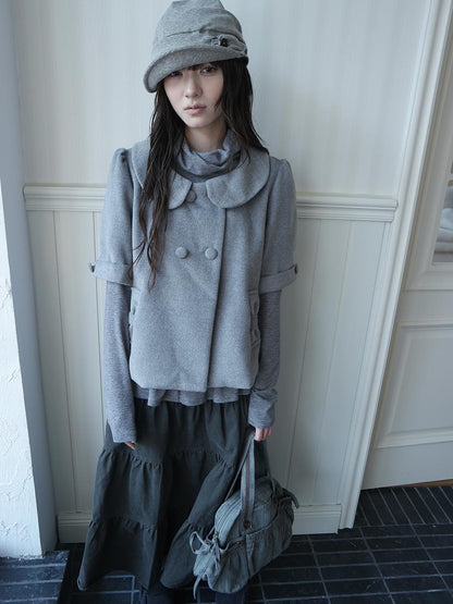 ang project Bow Collar Short Sleeve Button Up Women&