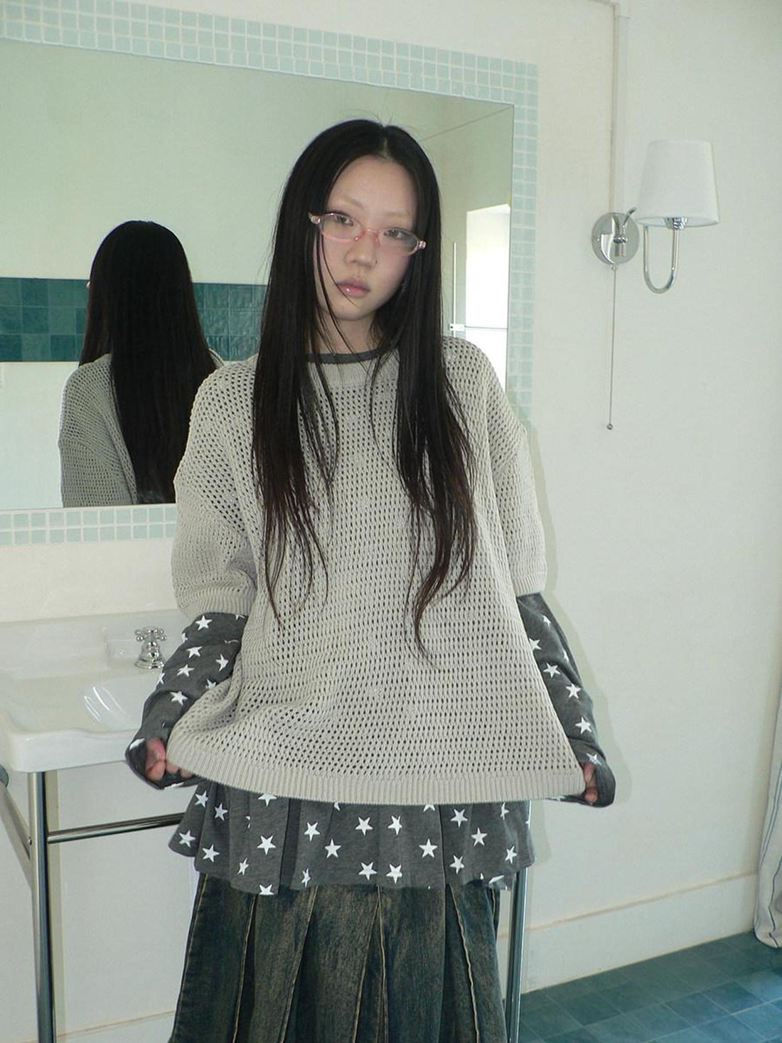 ang project Breathable Cutout Commuter Loose Fit Women Casual Solid One Size T-Shirt