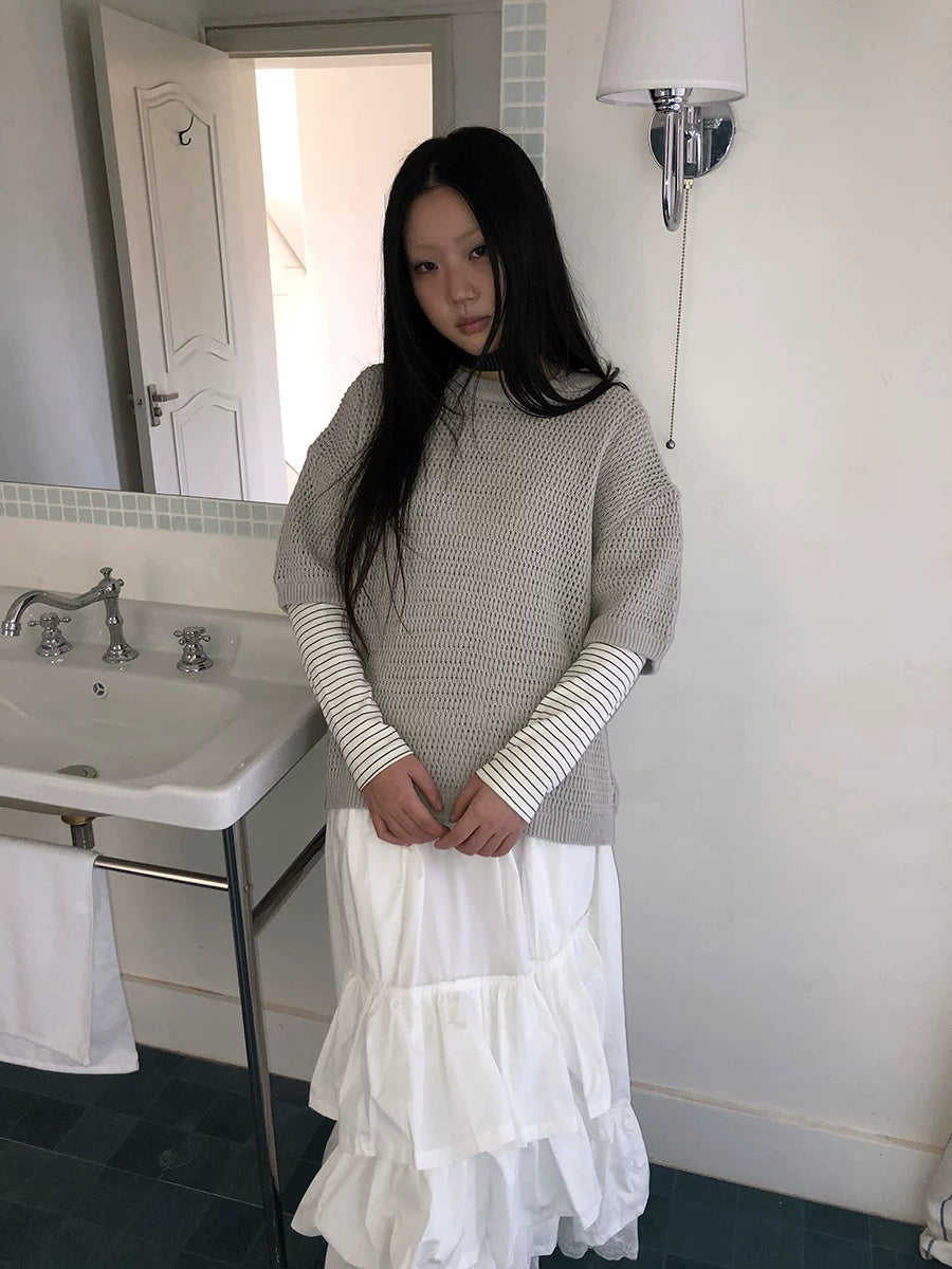 ang project Breathable Cutout Commuter Loose Fit Women Casual Solid One Size T-Shirt