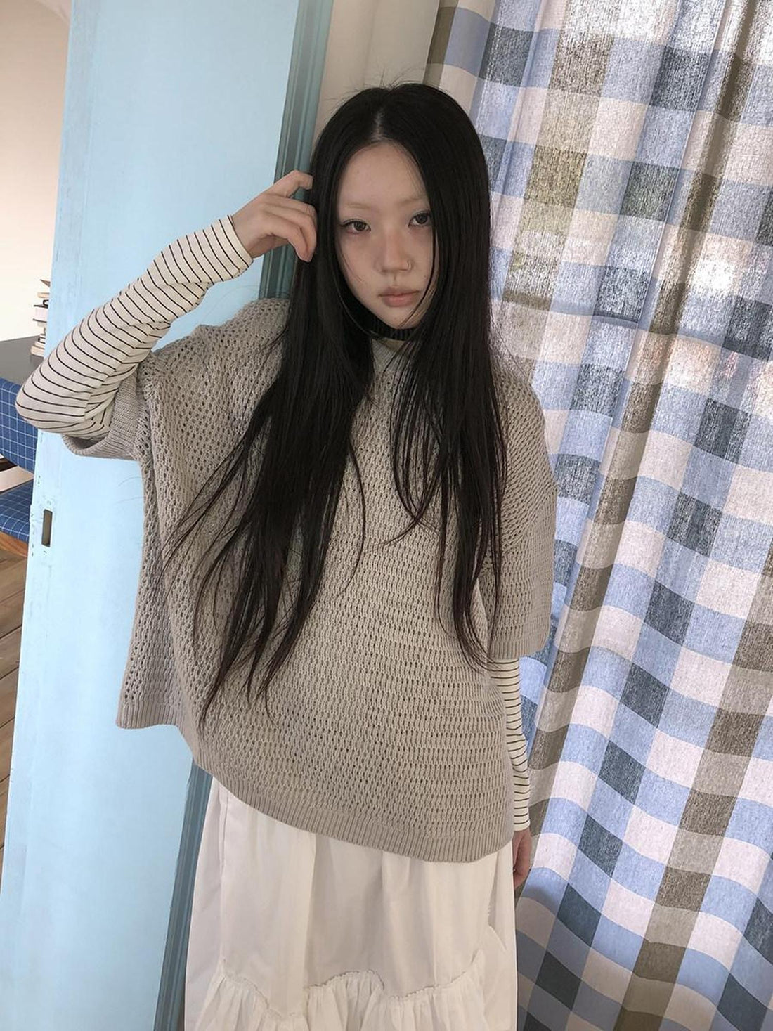 ang project Breathable Cutout Commuter Loose Fit Women Casual Solid One Size T-Shirt