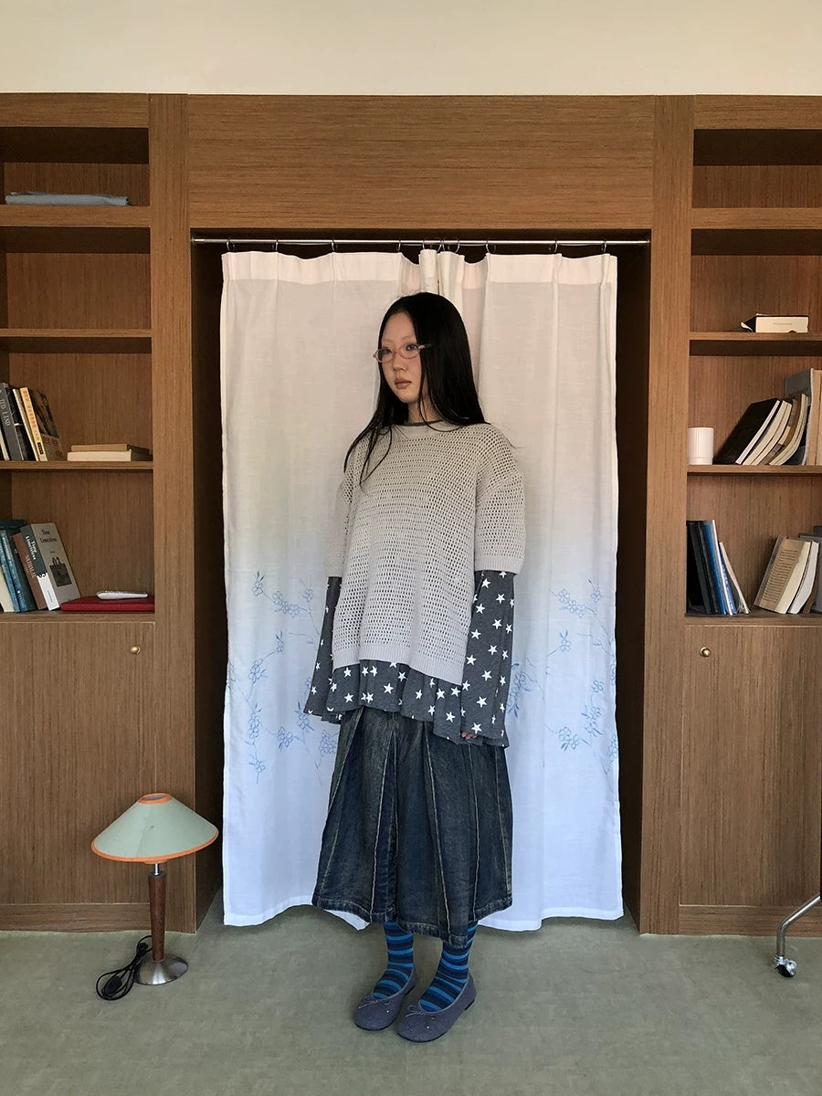 ang project Breathable Cutout Commuter Loose Fit Women Casual Solid One Size T-Shirt