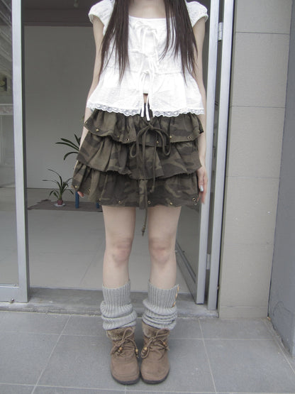 ang_project_Camo_Star_Rivet_Beaded_Frayed_Elastic_Waist_Women&