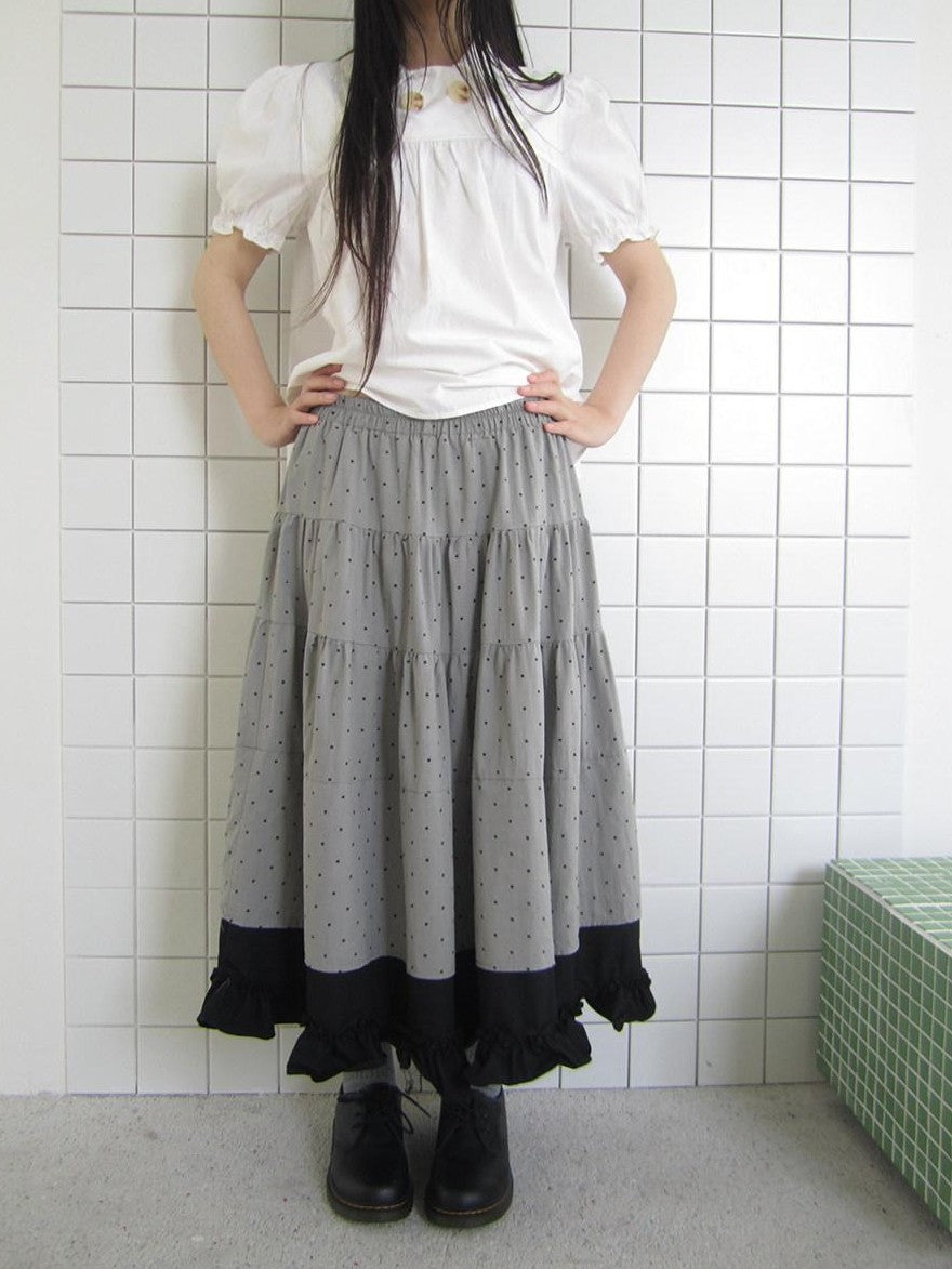 ang project Colorblock Polka Dot Patchwork Fake Two Piece A Line Women&