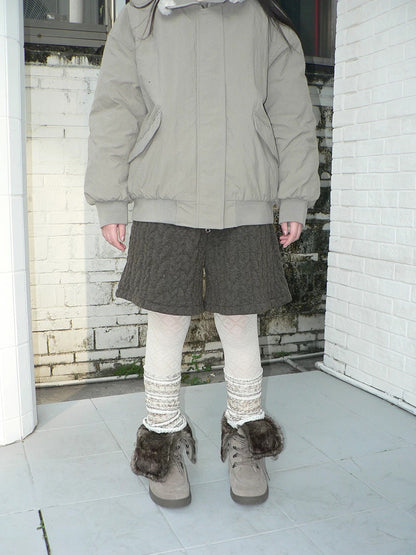 ang project Comfortable Elastic Waist Casual Loose Straight Leg Women Pull On Short