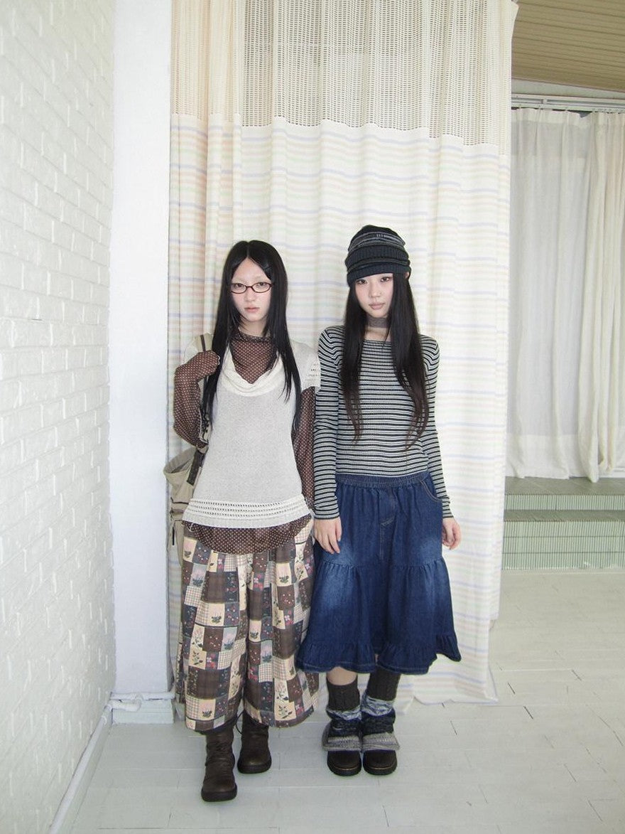 ang project Contrast Stripe Retro Boatneck Longsleeve Women&