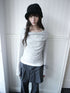 ang_project_Cowl_Neck_Faux_Two_Piece_Drawstring_Lace_Up_Women&