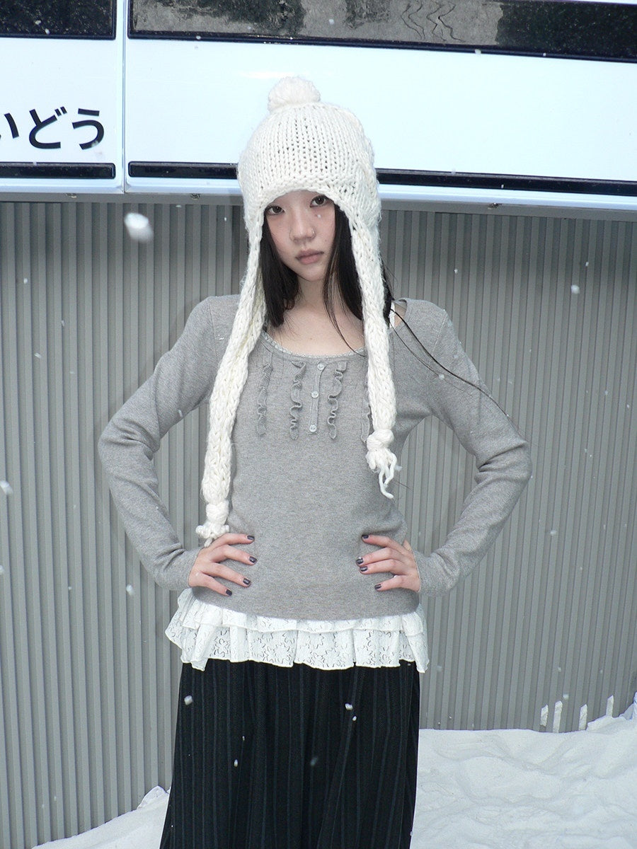 ang_project_Cream_Light_Heather_Gray_Lettuce_Edge_U_Neck_Button_Slim_Fit_Women&