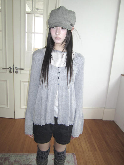 ang project Crochet Lace Flower Button U Neck Women&