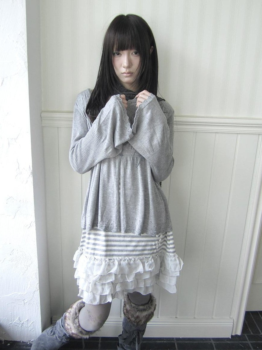 ang project Crochet Lace Flower Button U Neck Women&