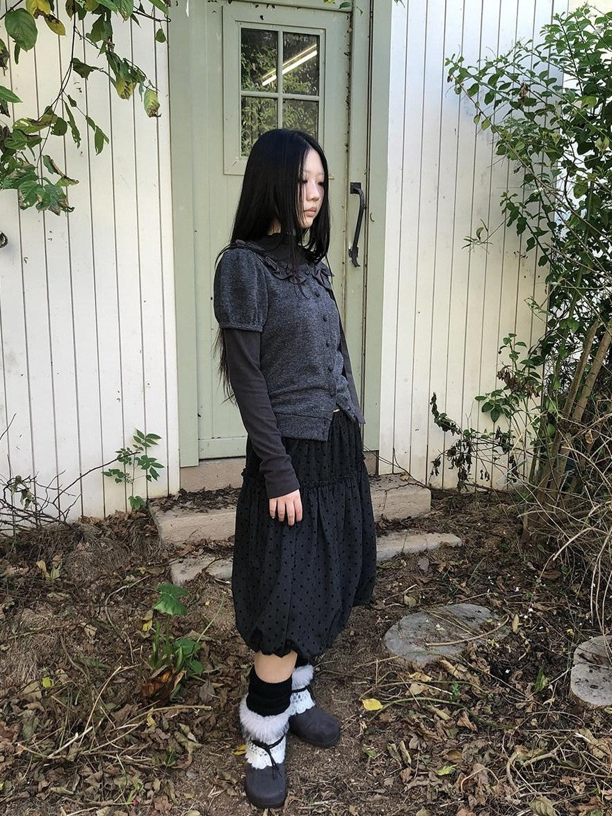 ang project Cropped Bow Two Piece Korean Women&