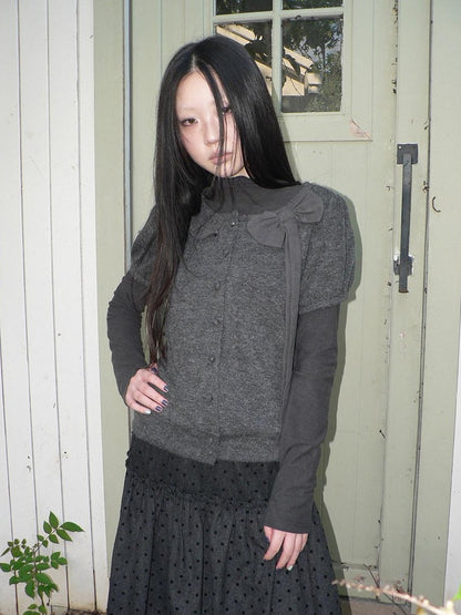 ang project Cropped Bow Two Piece Korean Women&