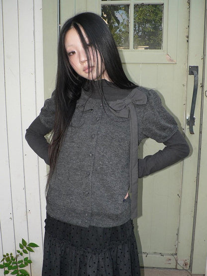 ang project Cropped Bow Two Piece Korean Women&