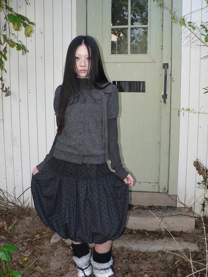 ang project Cropped Bow Two Piece Korean Women&