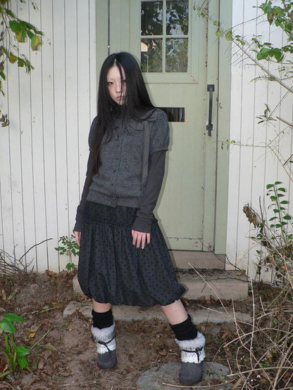 ang project Cropped Bow Two Piece Korean Women&