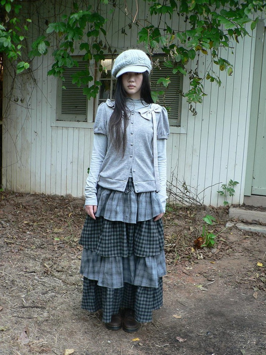 ang project Cropped Bow Two Piece Korean Women&
