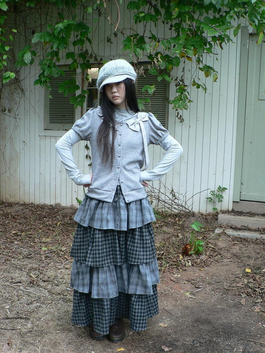 ang project Cropped Bow Two Piece Korean Women&