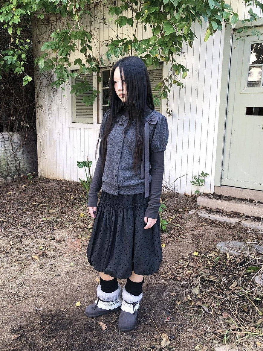 ang project Cropped Bow Two Piece Korean Women&