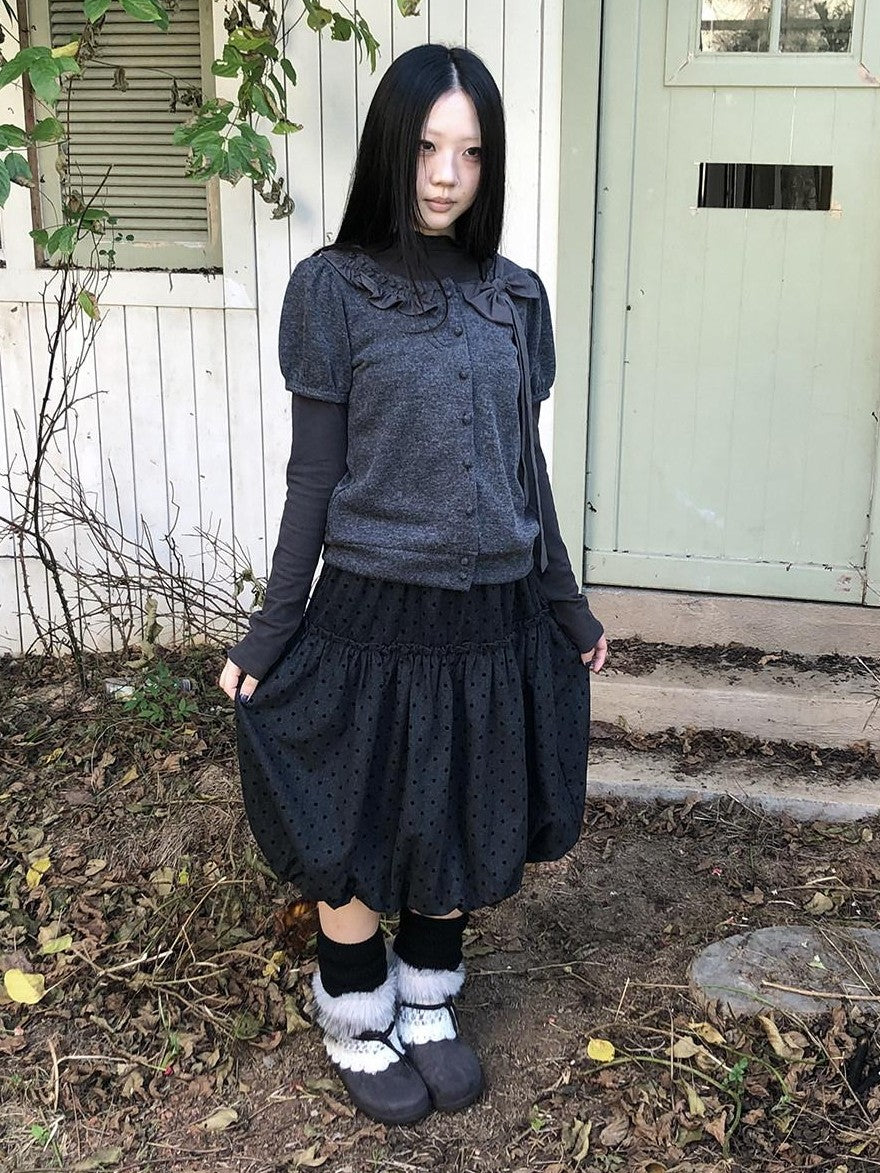 ang project Cropped Bow Two Piece Korean Women&