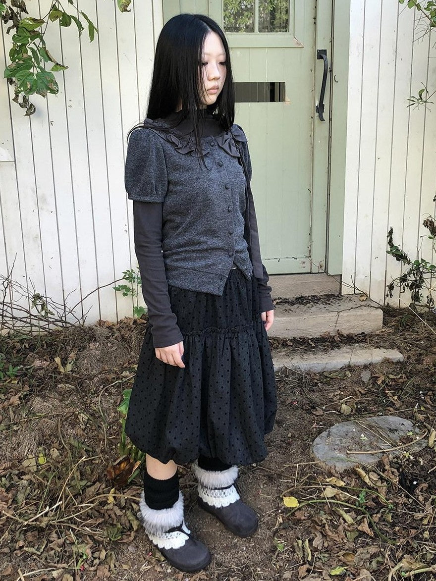 ang project Cropped Bow Two Piece Korean Women&