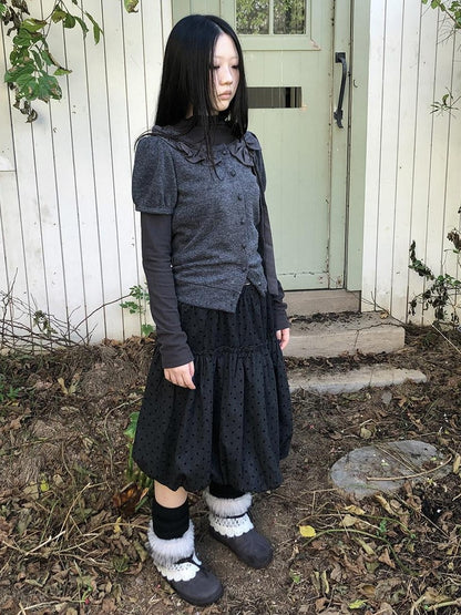 ang project Cropped Bow Two Piece Korean Women&