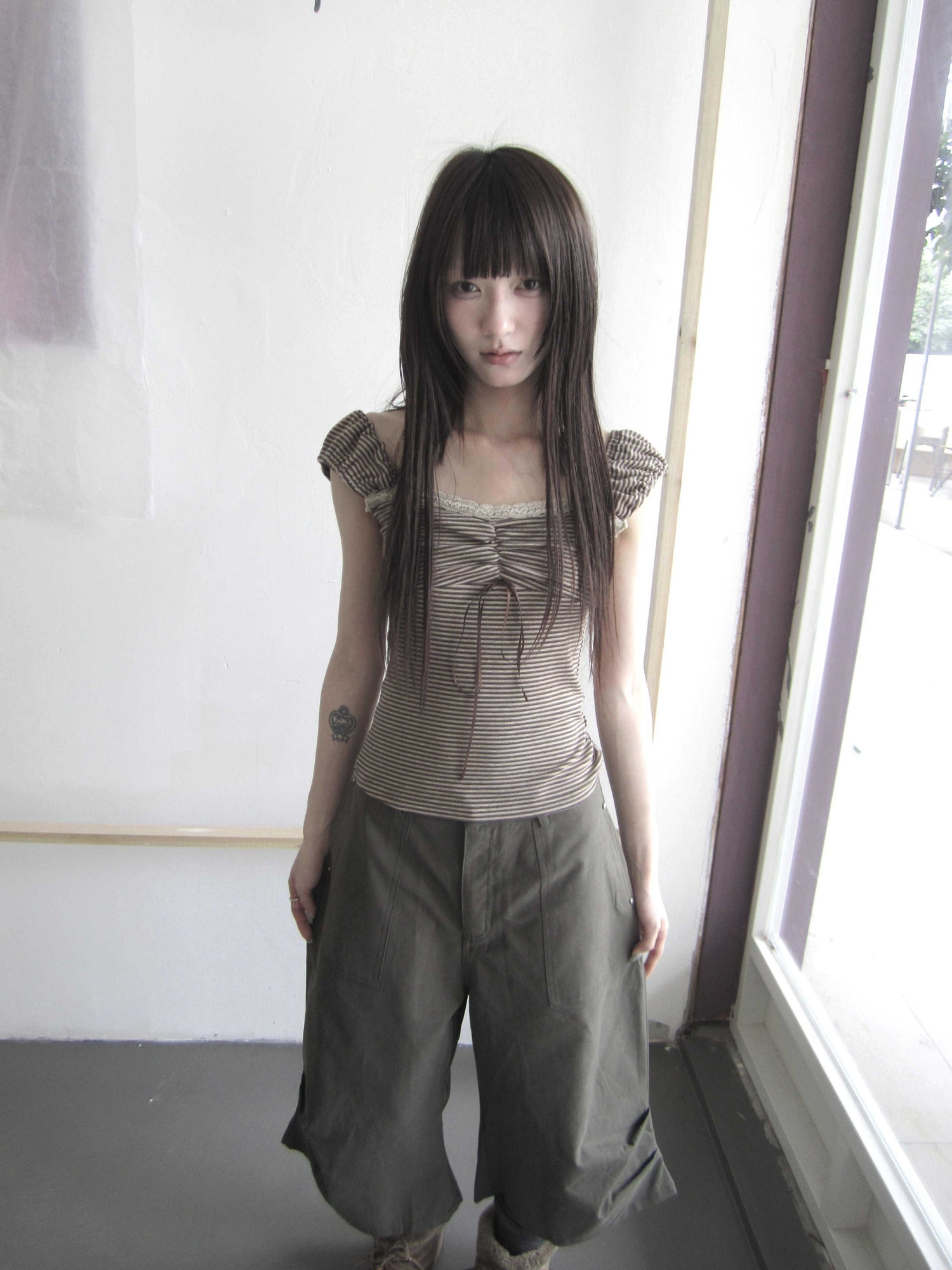 ang_project_Cropped_Striped_Lace_Spliced_Waist_Cinch_Women&