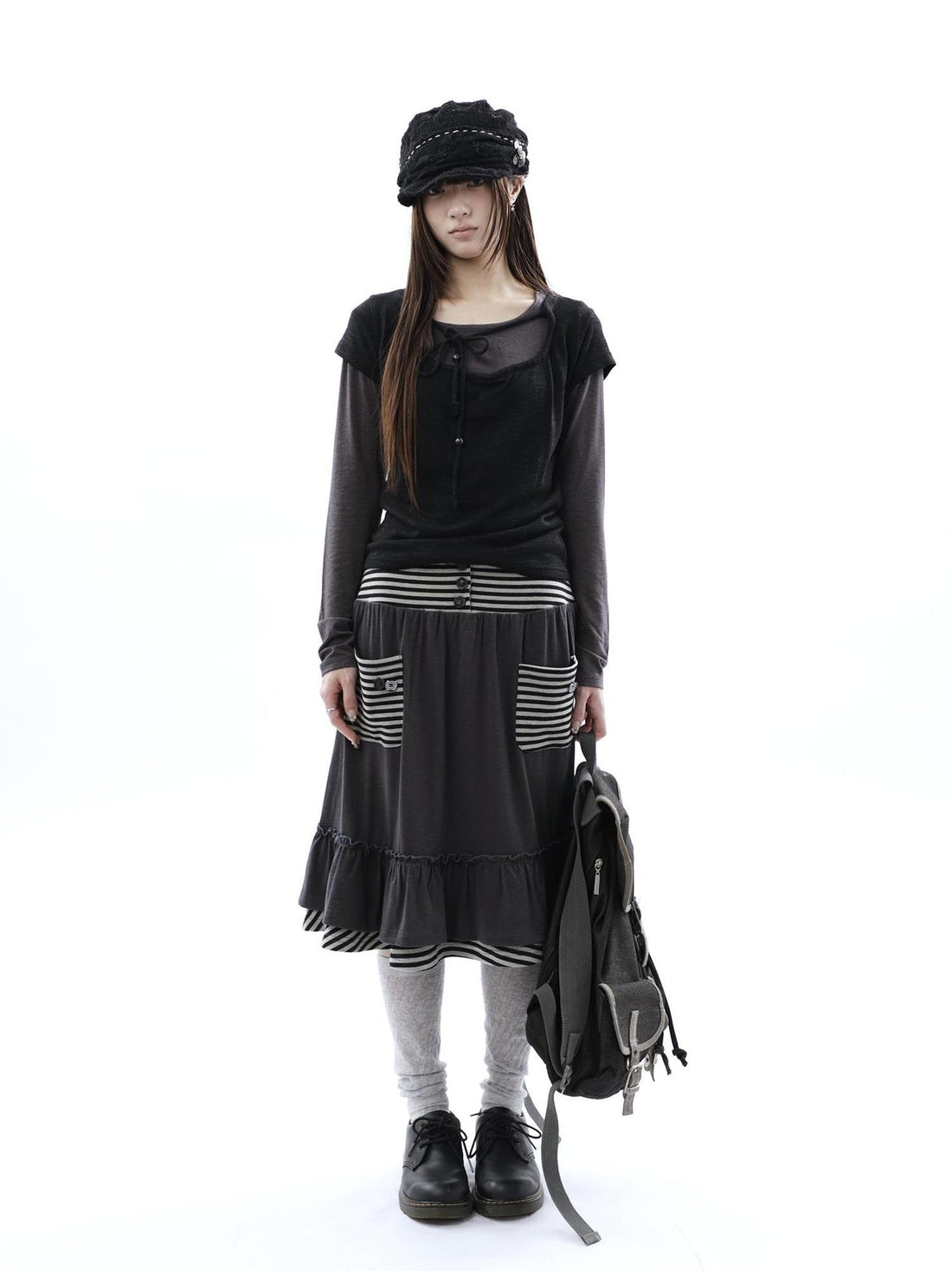 ang project Cropped Textured Drawstring Slim Women&