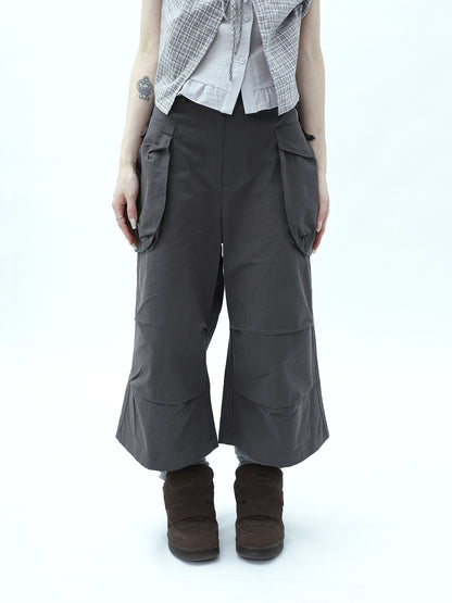 ang_project_Dark_Gray_Cropped_Pleated_Pocket_Cargo_Women&