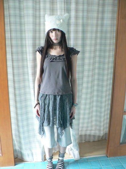 ang_project_Dark_Gray_Vintage_Ruffle_U_Neck_Flutter_Sleeves_Women&
