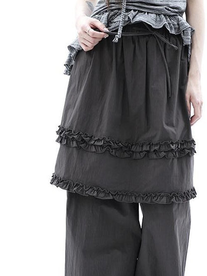 ang project Deep Gray Lettuce Edge Spliced Layered Utility Women&