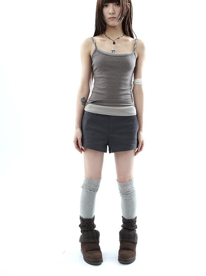 ang project Deep Gray Single Button Slimming Straight Women&