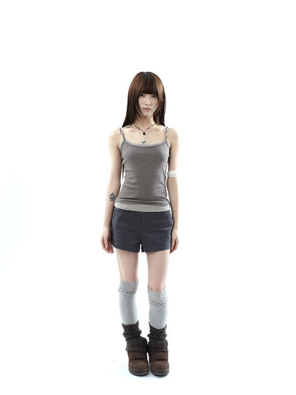 ang project Deep Gray Single Button Slimming Straight Women&