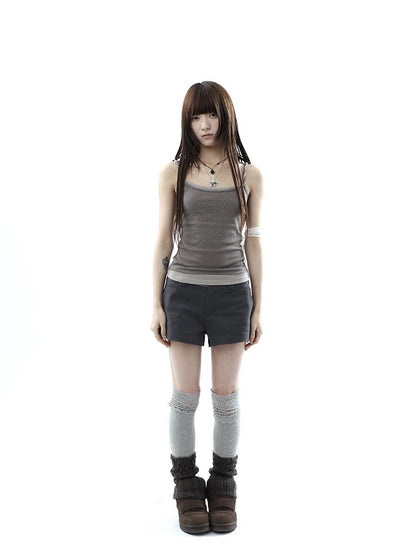 ang project Deep Gray Single Button Slimming Straight Women&