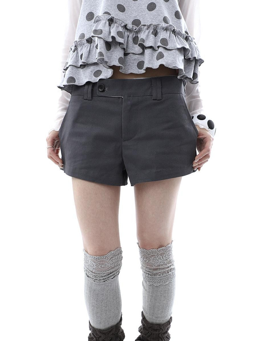 ang project Deep Gray Single Button Slimming Straight Women&