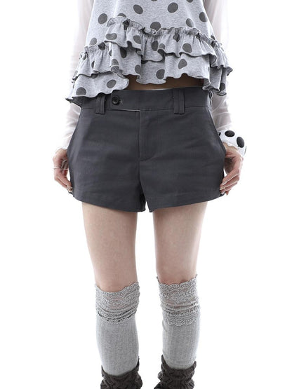 ang project Deep Gray Single Button Slimming Straight Women&