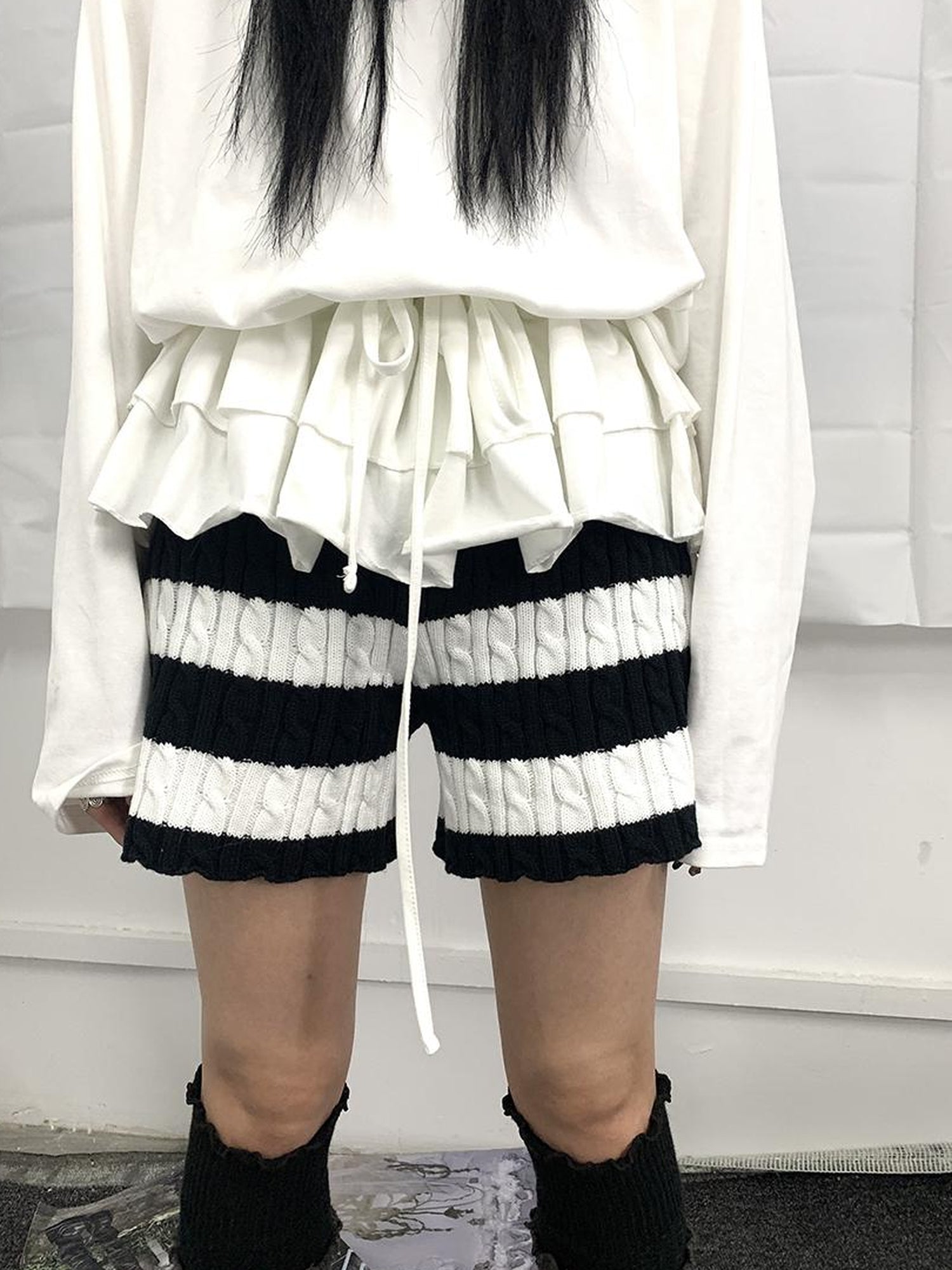 ang project Detachable Faux Fur Collar Loose Thickened Jacket
