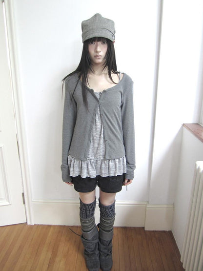 ang project Drawstring Color Block Long Sleeve Women&