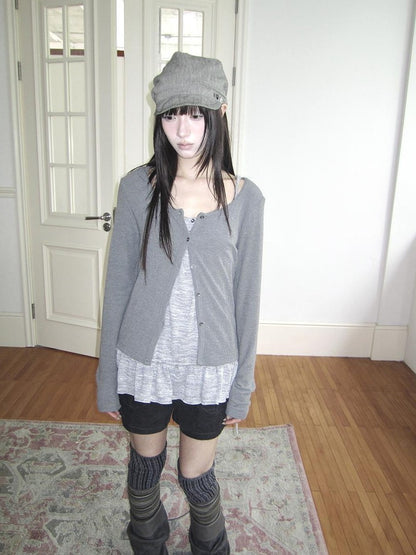 ang project Drawstring Color Block Long Sleeve Women&