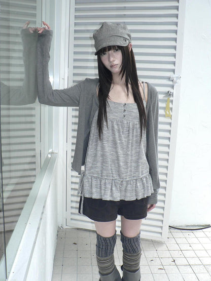 ang project Drawstring Color Block Long Sleeve Women&