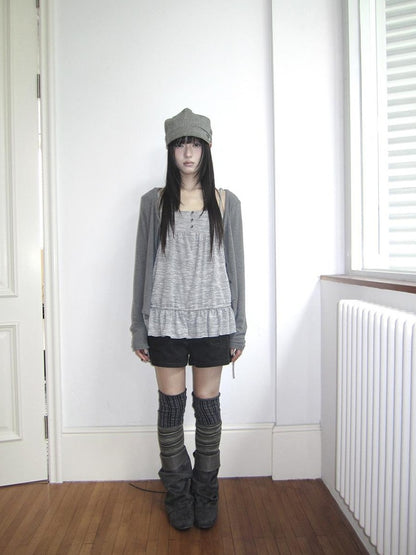 ang project Drawstring Color Block Long Sleeve Women&