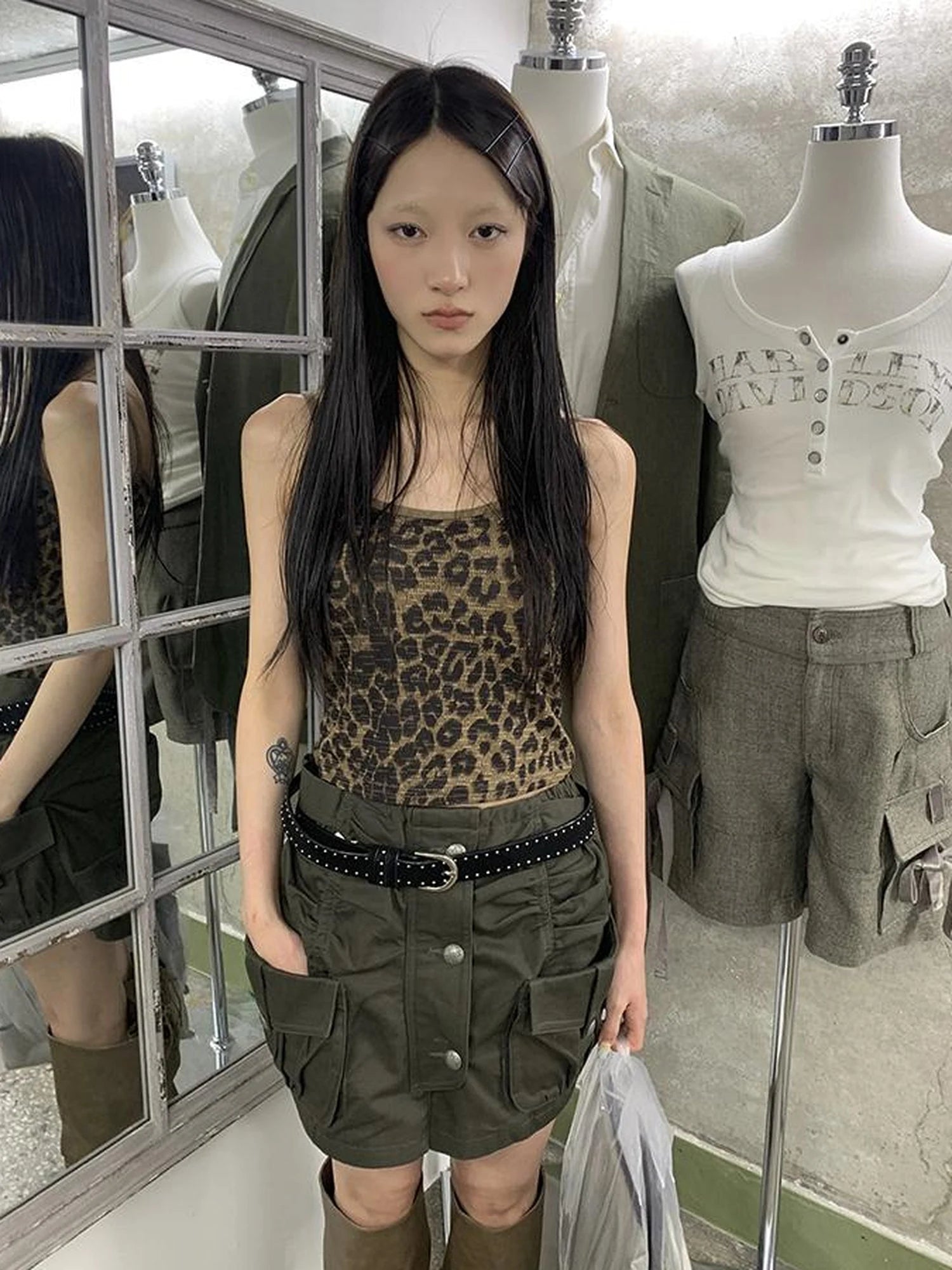 Duckpear Waist Skirt With Safety Shorts